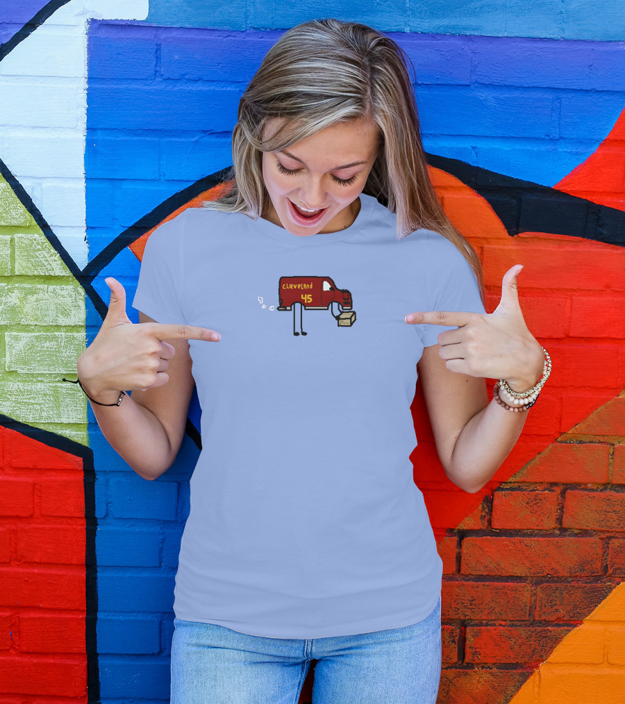 Cleveland 45 Delivery Van Basketball Legend Donovan Mitchell 71 Points T-Shirt