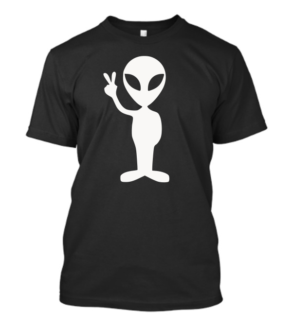 Chase Grace Studio Alien Peace Sign Vinyl T-Shirt