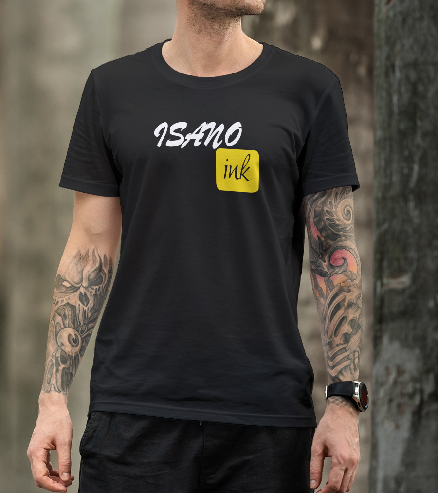 ISANO Ink Bold Minimalist Design Stylish Typography T-Shirt