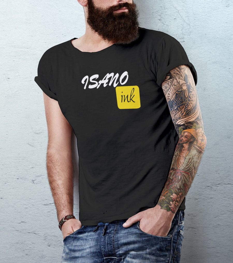 ISANO Ink Bold Minimalist Design Stylish Typography T-Shirt