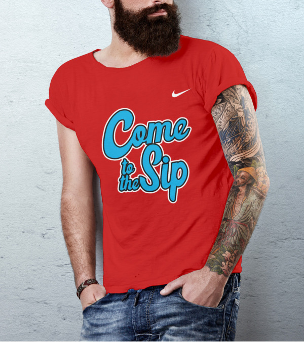 Kelvin Bolden Come To The Sip Red And Blue Script T-Shirt