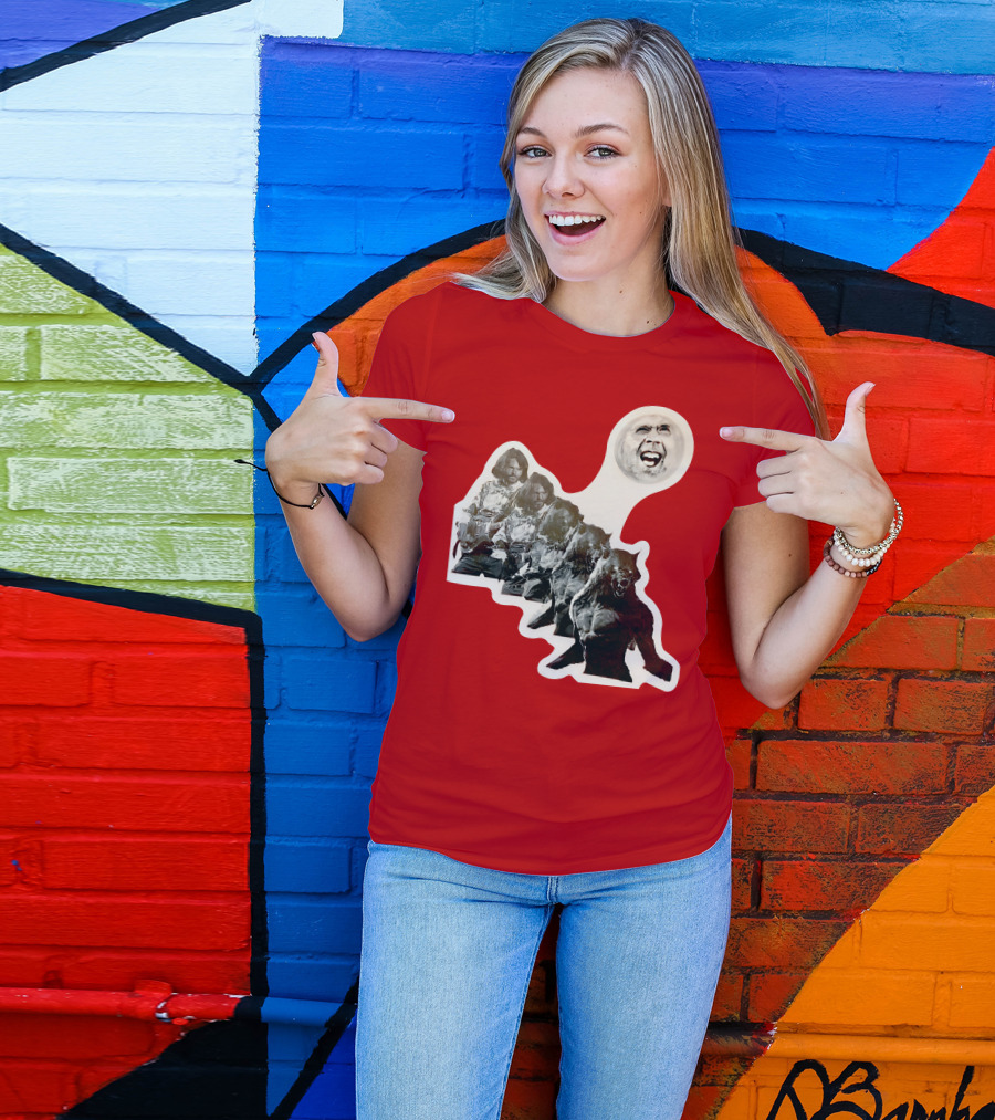 Hilarious Meme Jeffrey Wolf Transformation Full Moon Face Reaction T-Shirt