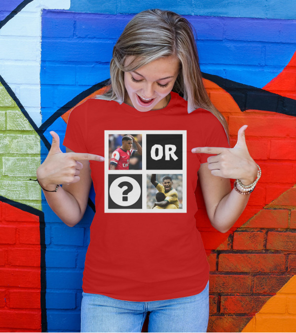 Redmancdesigns Walcott Or Pele Soccer Icons Question Mark Retro Combo T-Shirt