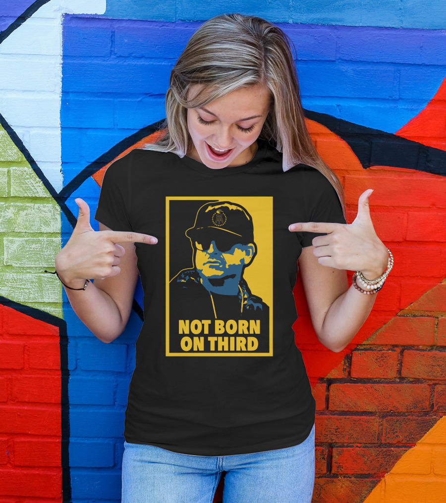 Not Born On Third Baseball Cap Sunglasses T-Shirt