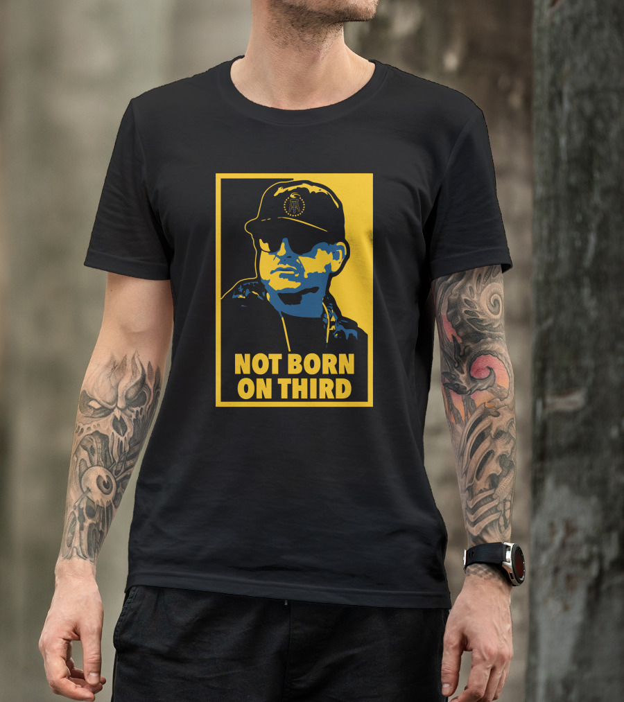 Not Born On Third Baseball Cap Sunglasses T-Shirt