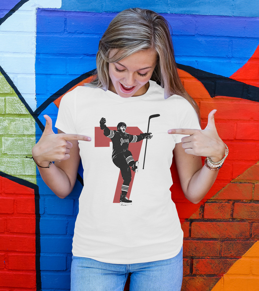 Jersey Number Seven Devils Youth Foundation Dougie Official Hockey Merchandise T-Shirt