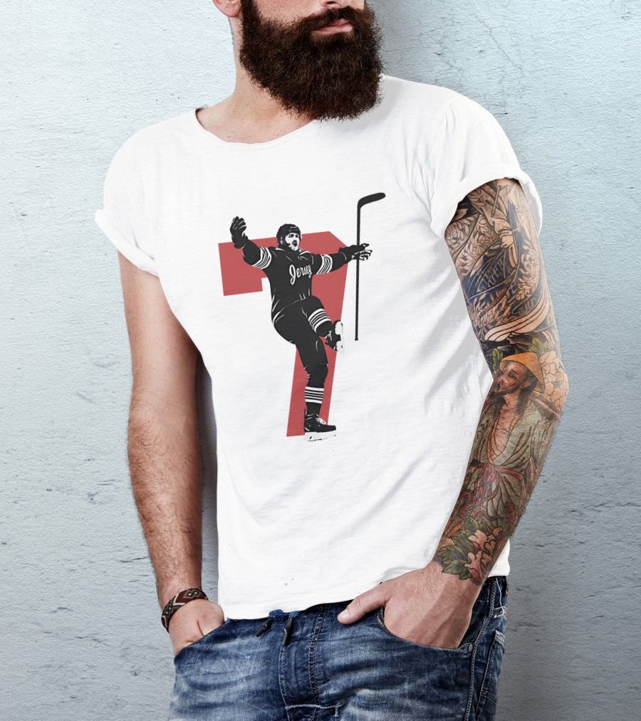 Jersey Number Seven Devils Youth Foundation Dougie Official Hockey Merchandise T-Shirt