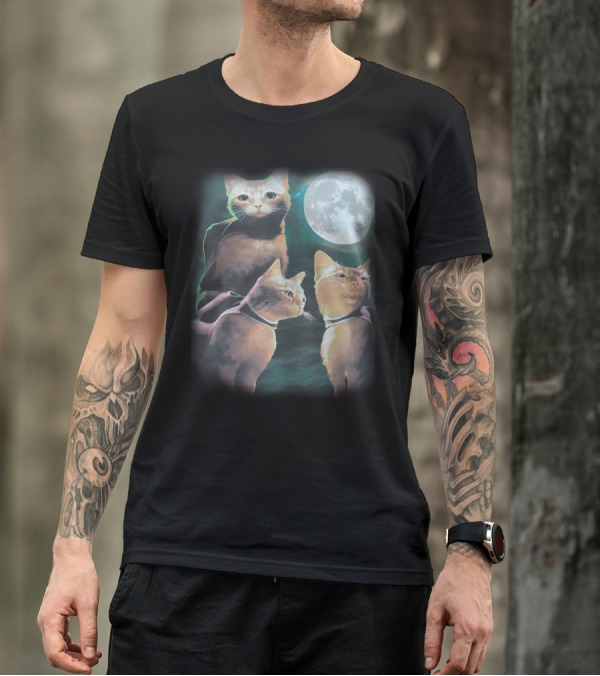 Annapurna Interactive Three Cats Under The Moon T-Shirt