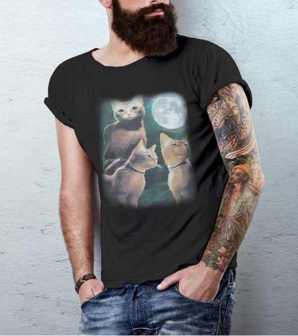 Annapurna Interactive Three Cats Under The Moon T-Shirt