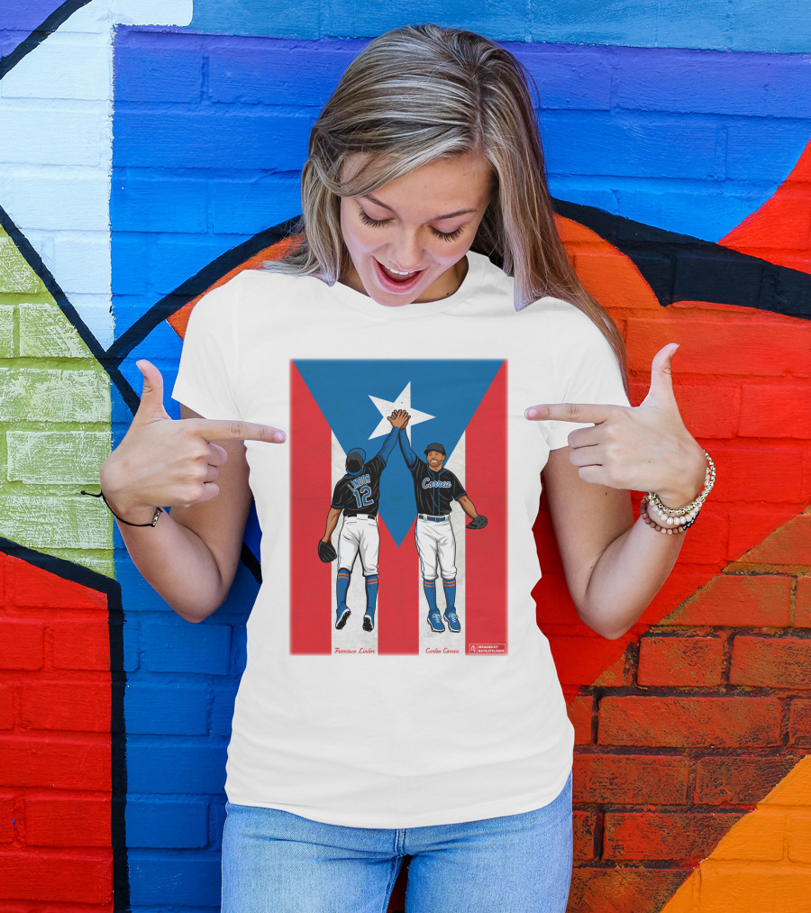Francisco Lindor Carlos Correa Puerto Rican Baseball Unity T-Shirt