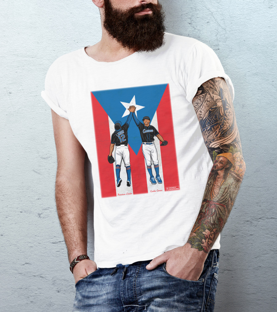 Francisco Lindor Carlos Correa Puerto Rican Baseball Unity T-Shirt
