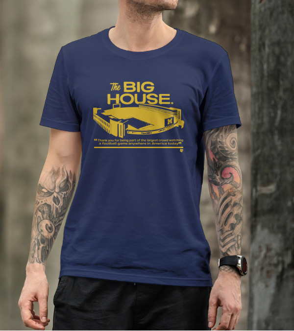 The Big House Michigan Stadium Football Game Crowd T-Shirt