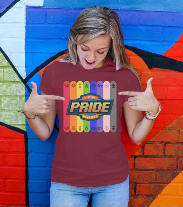 Indigothehimbo Digital Pride Monsters Rainbow Symbol Collection T-Shirt