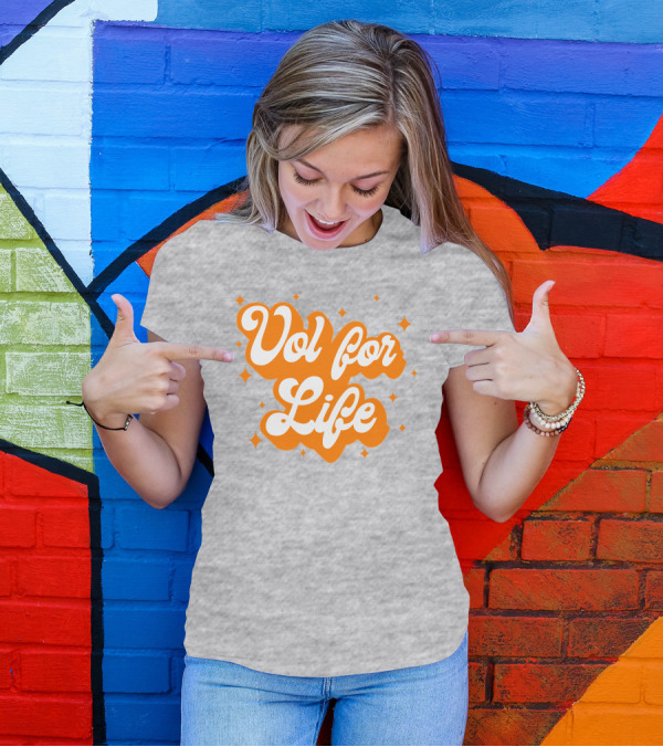 Vol For Life Tennessee Pride Orange And White T-Shirt