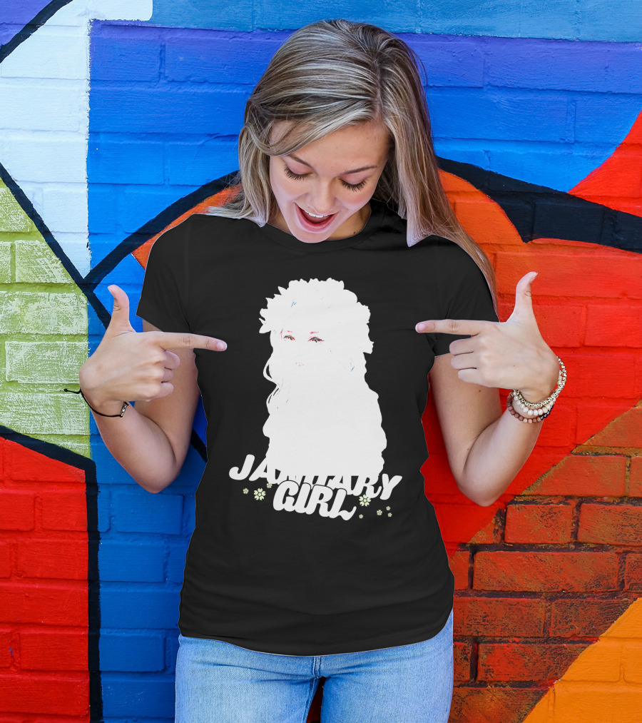 January Girl Floral Birthday T-Shirt