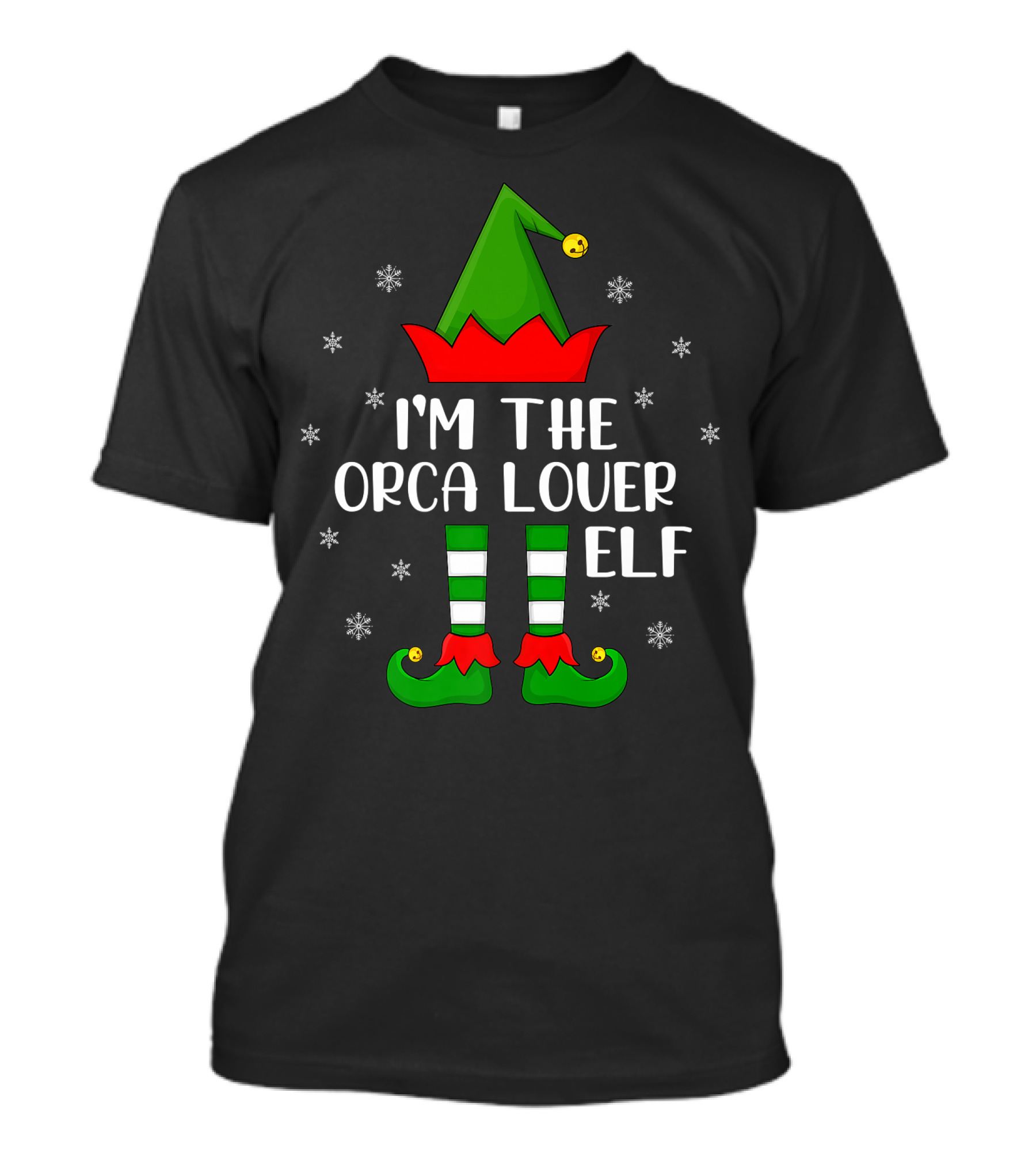 I'm The Orca Lover Elf Christmas Matching Family Funny T-Shirt