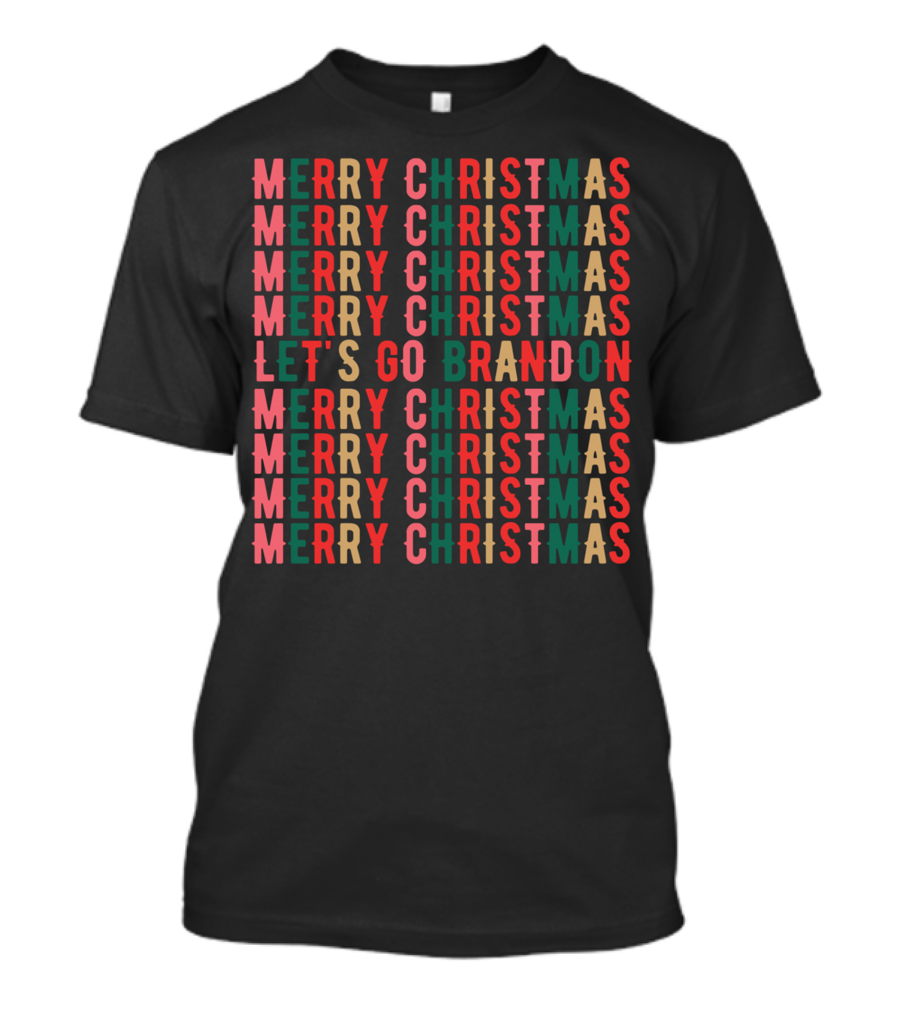 Merry Christmas Let's Go Brandon Conservative Anti-Biden T-Shirt