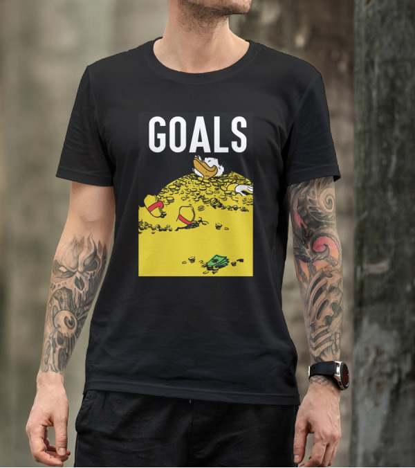 Disney Duck Tales Scrooge Goals Money Pile T-Shirt