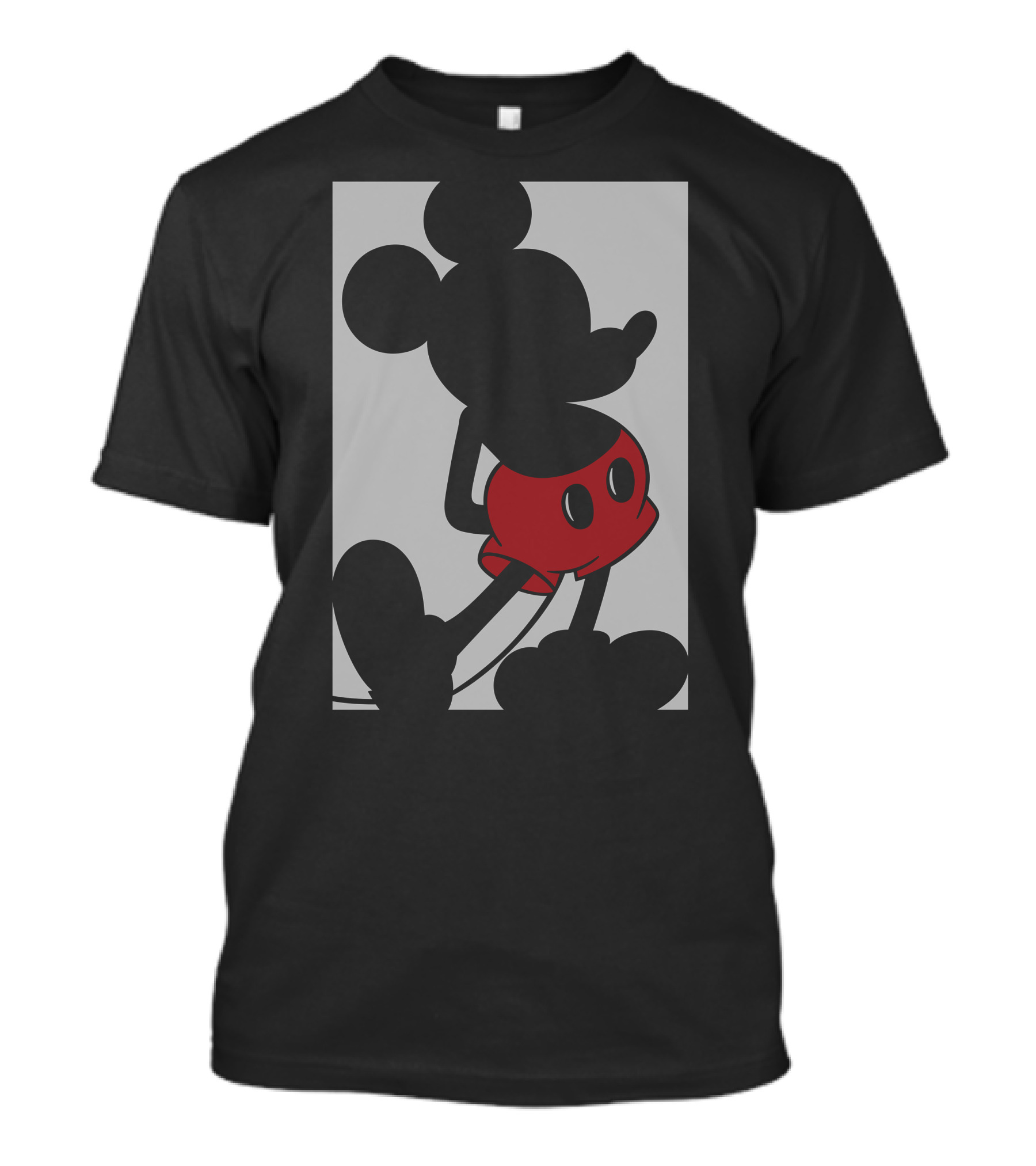 Mickey Mouse Classic Disney Icon Silhouette Red Shorts T-Shirt