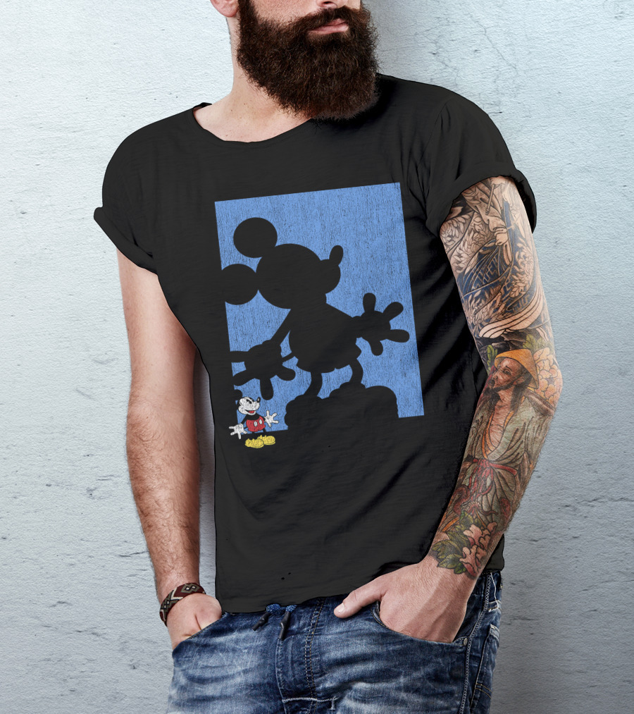 Disney Mickey Mouse Shadow Classic Iconic Pose T-Shirt