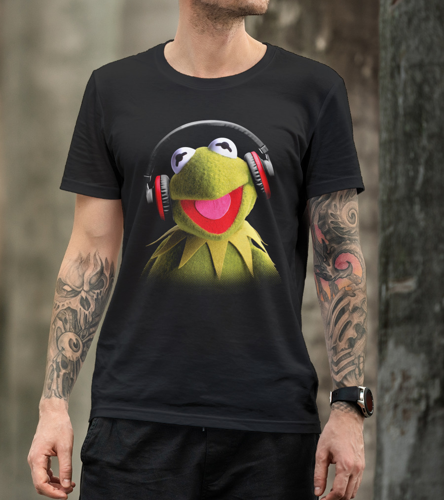 Disney Muppet Babies Kermit Headphones Retro T-Shirt