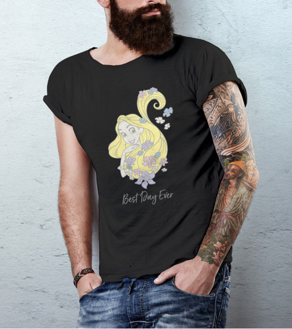 Disney Tangled Rapunzel Illustration Best Day Ever T-Shirt