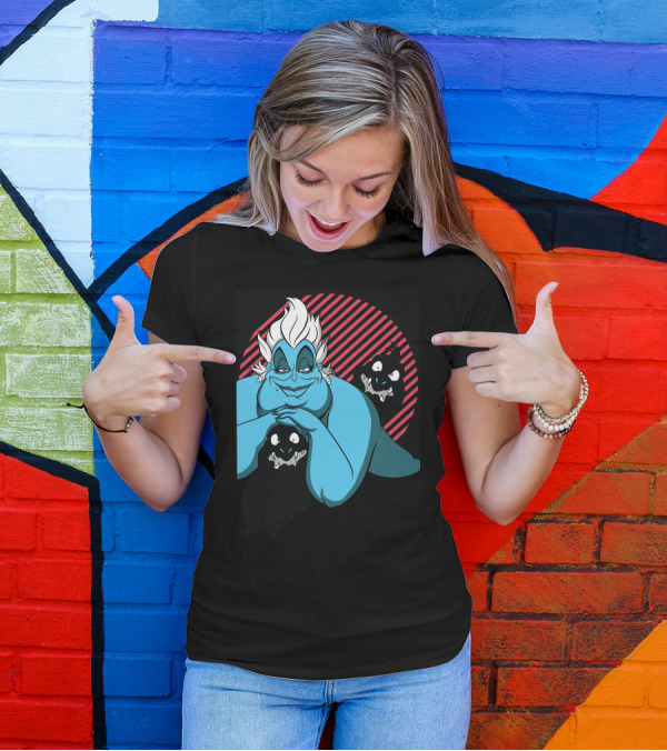 Disney Ursula Evil Laugh With Flotsam And Jetsam Classic Villain T-Shirt