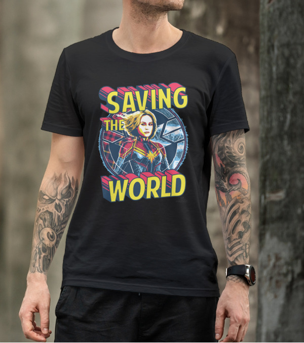 Saving The World Captain Marvel T-Shirt