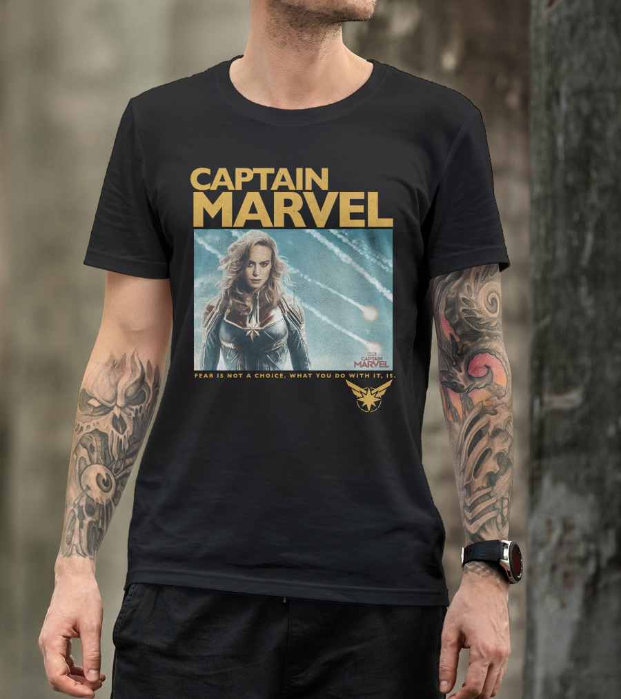 Captain Marvel Fear Is Not A Choice Vintage Movie T-Shirt