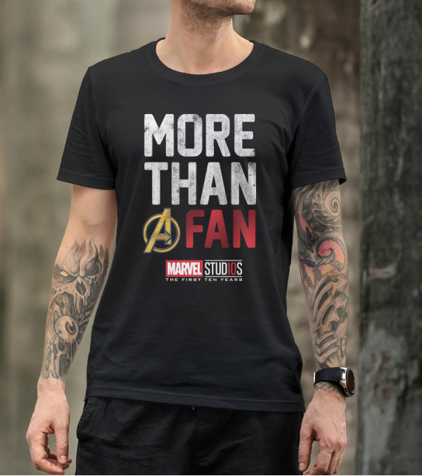 Marvel Studios Avengers More Than A Fan The First Ten Years T-Shirt