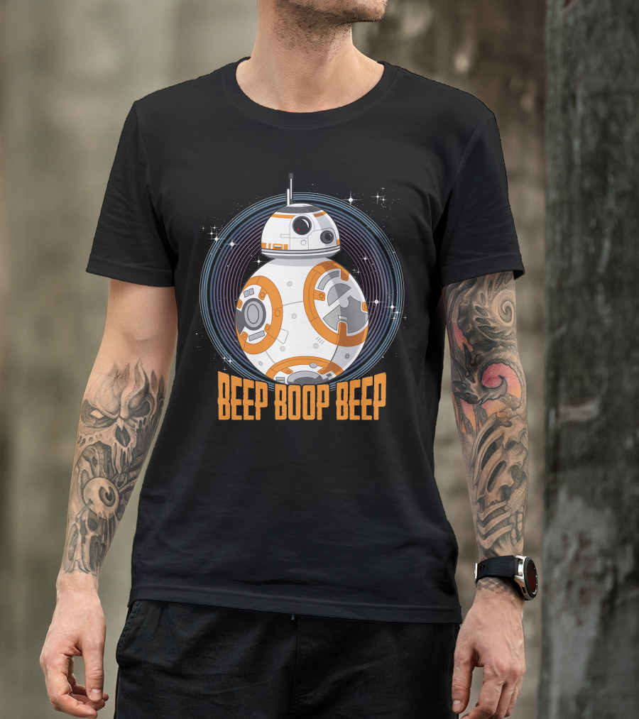 Star Wars BB-8 Beep Boop Beep Circle T-Shirt