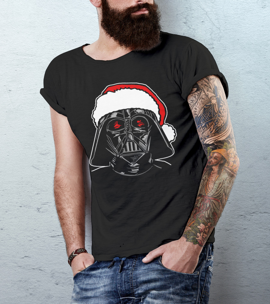 Star Wars Darth Vader Santa Sketch Holiday T-Shirt