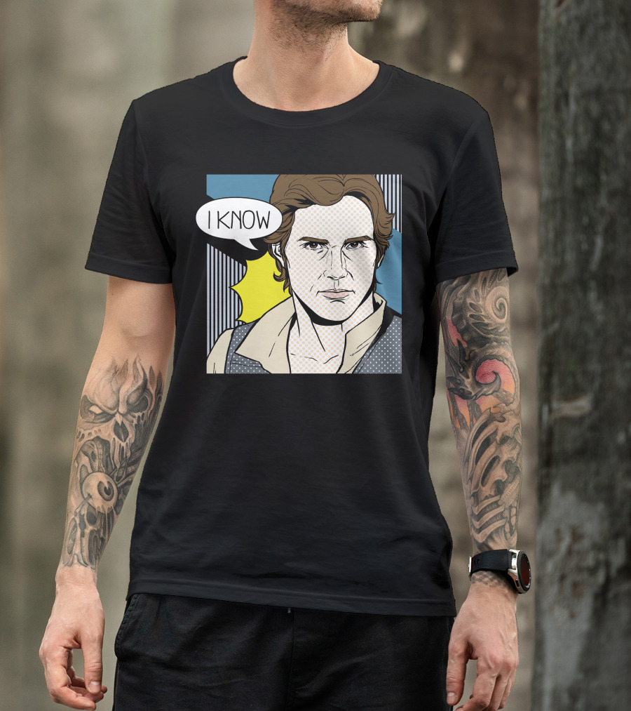 Star Wars Han Solo I Know Pop Art Retro Couples Fan Favorite T-Shirt