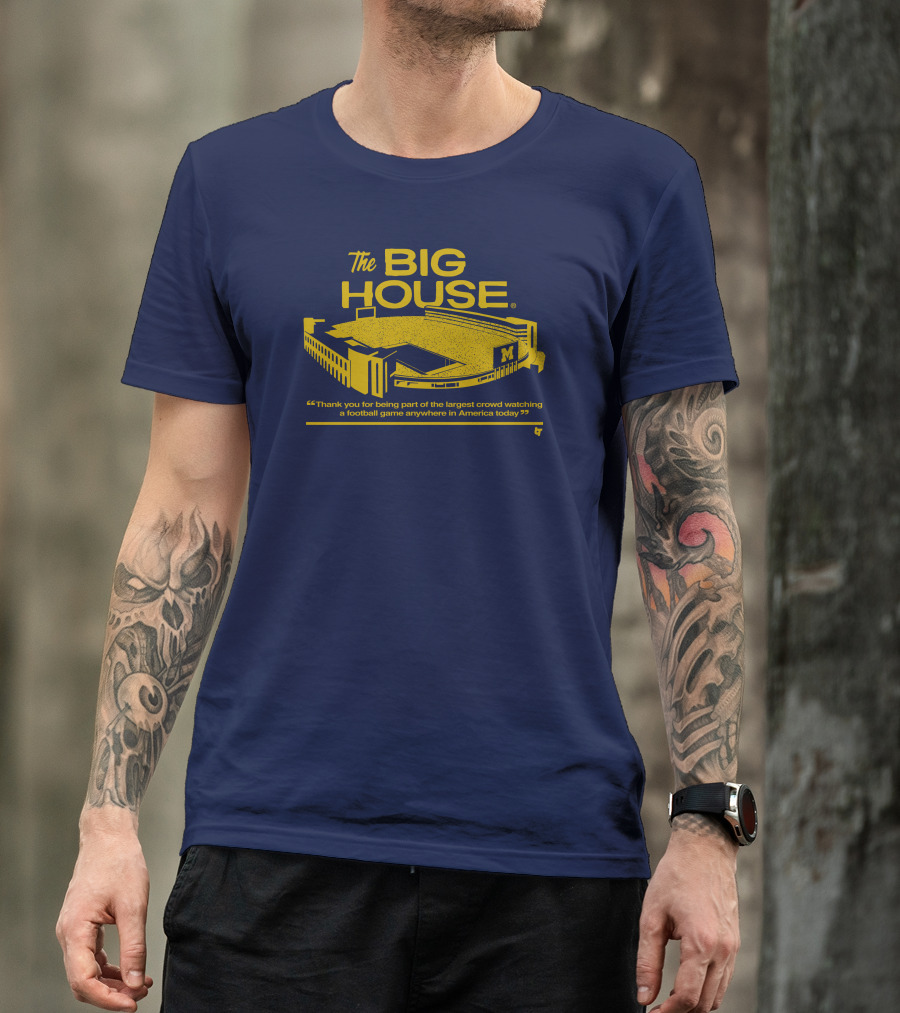 The Big House Stadium M Football Game Largest Crowd America T-Shirt