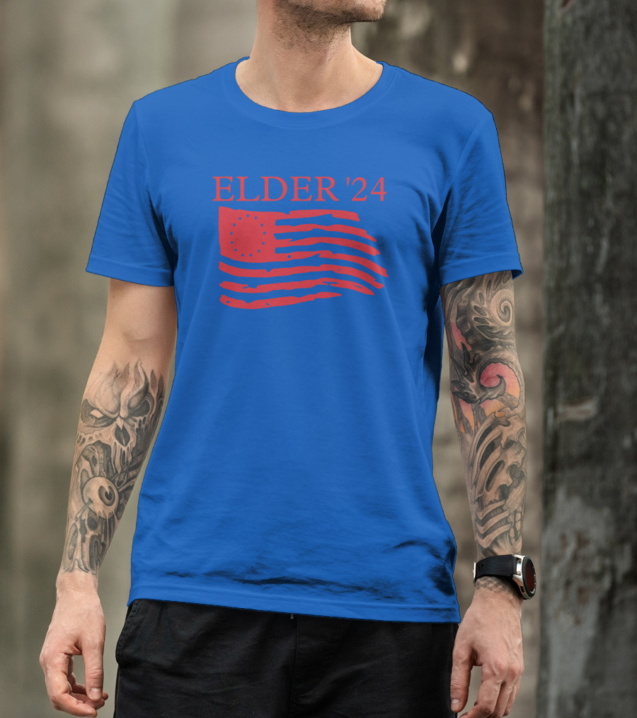 Elder 24 We're Got A Country To Save Larry Elder American Flag T-Shirt