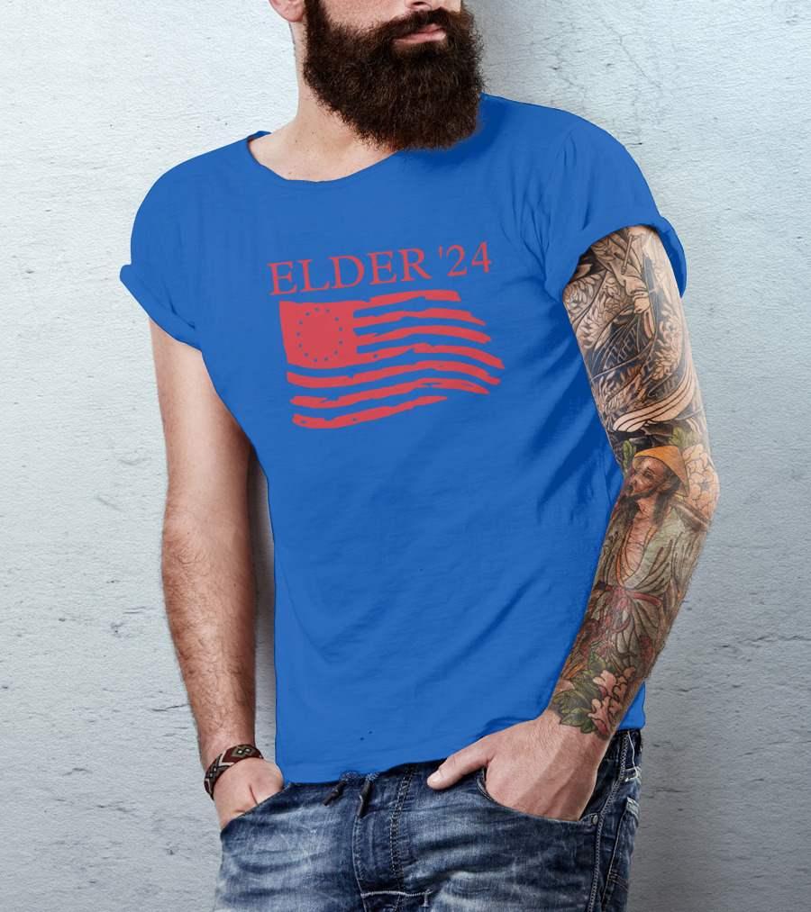 Elder 24 We're Got A Country To Save Larry Elder American Flag T-Shirt