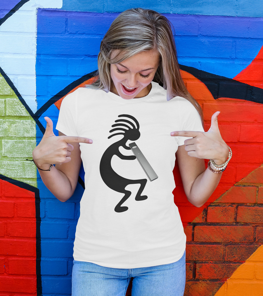 Kokopelli Vaping Man With Modern Device T-Shirt