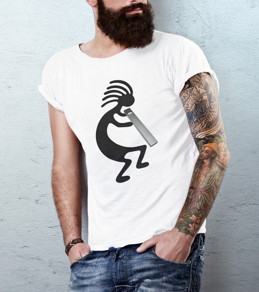 Kokopelli Vaping Man With Modern Device T-Shirt