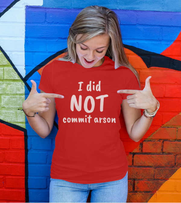 Lord Cory Hunter Winn I Did Not Commit Arson Lucca International Merch T-Shirt