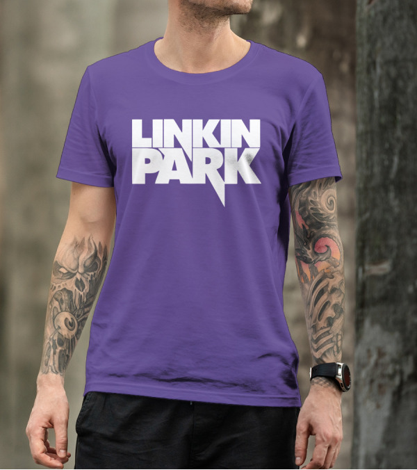 Linkin Park Logo Purple Background T-Shirt