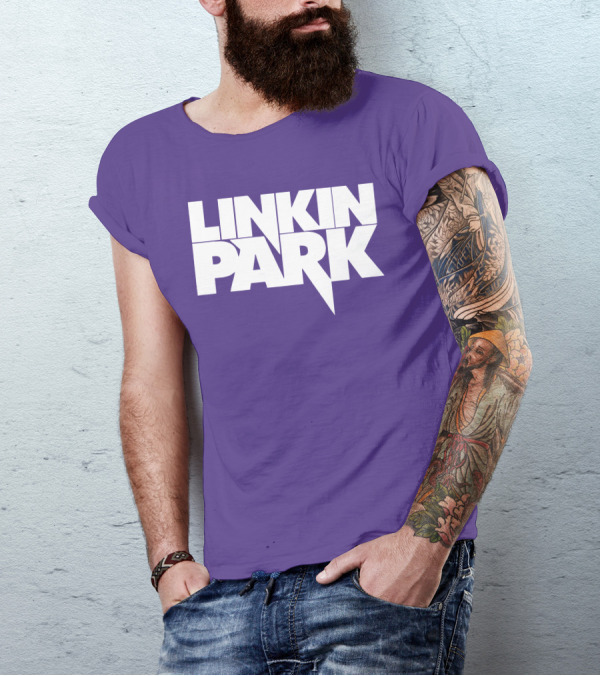 Linkin Park Logo Purple Background T-Shirt