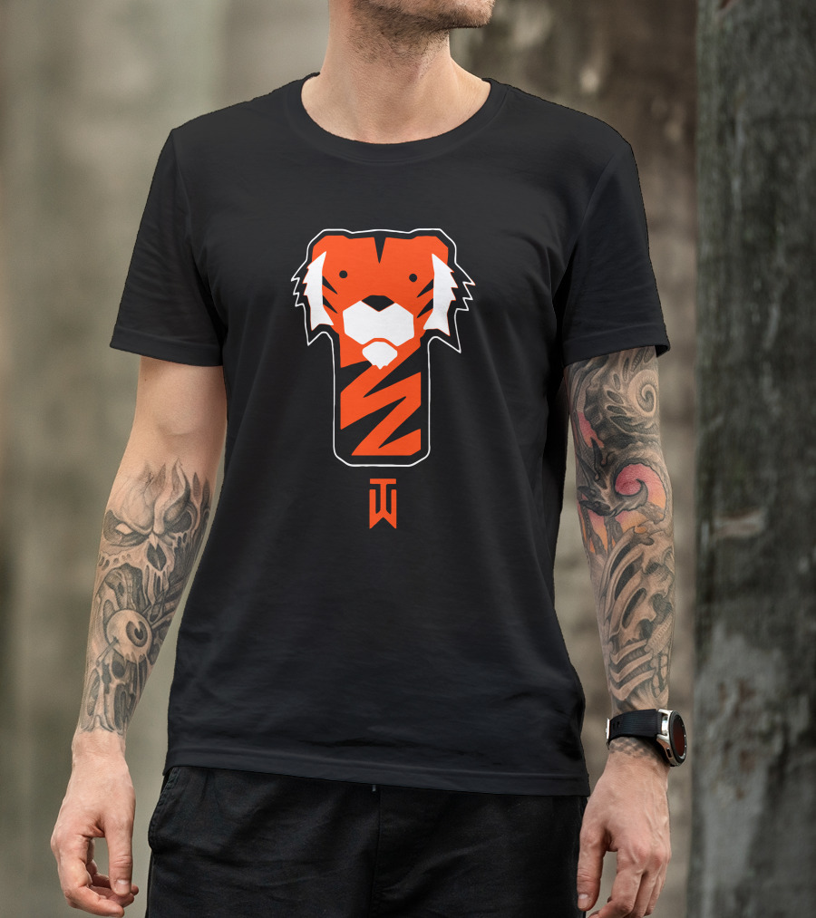 Tiger Woods Merch Tiger Woods Tiger Head Emblem TW T-Shirt