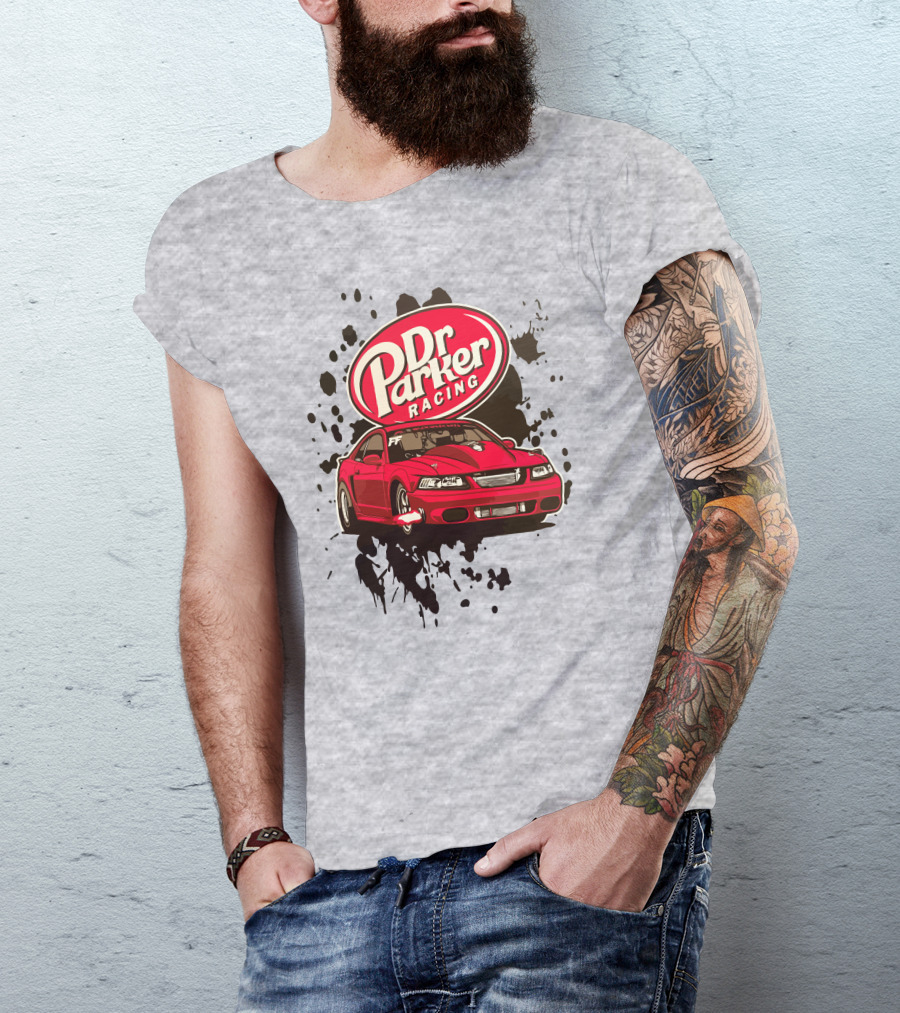 Dr Parker Racing Cleetus McFarland Merch Red Car T-Shirt