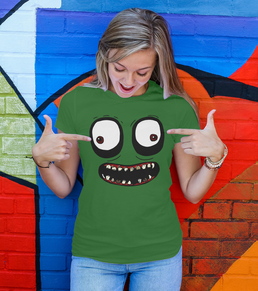 Salad Fingers Creepy Cartoon Eyes And Teeth Merch T-Shirt