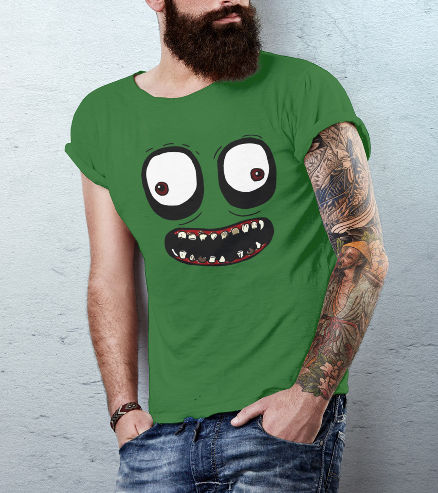 Salad Fingers Creepy Cartoon Eyes And Teeth Merch T-Shirt