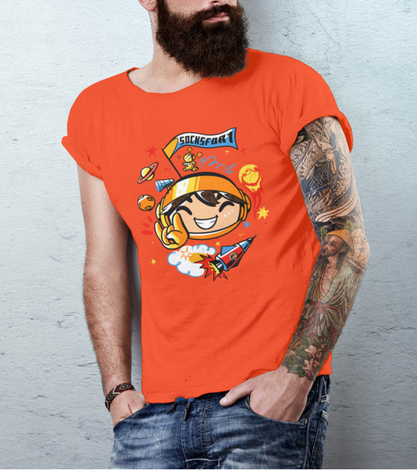 Socksfor1 Chibi Astronaut Space Adventure Merch T-Shirt