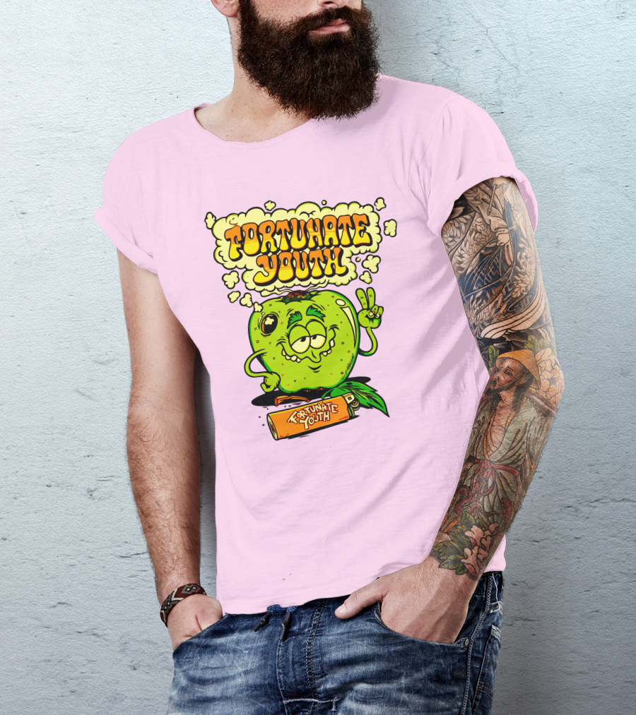 Fortunate Youth Merch Apple Smoking Peace Hand T-Shirt