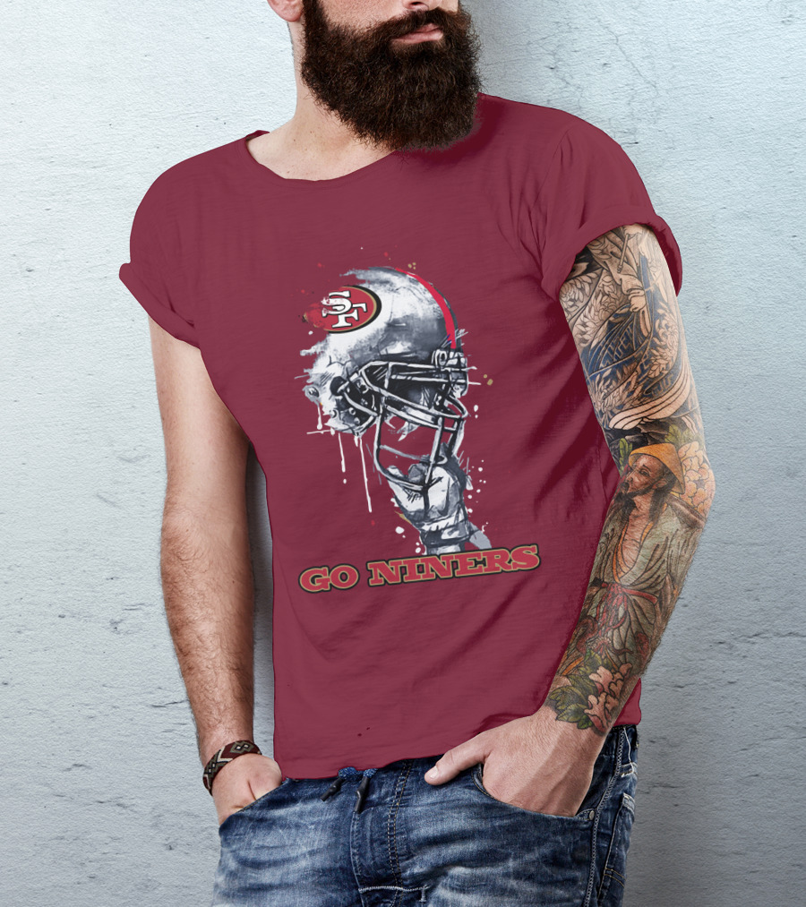 Go Niners Sf Football Helmet T-Shirt