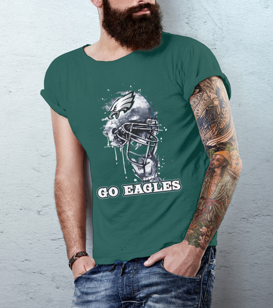 Philadelphia Eagles Helmet Go Eagles T-Shirt