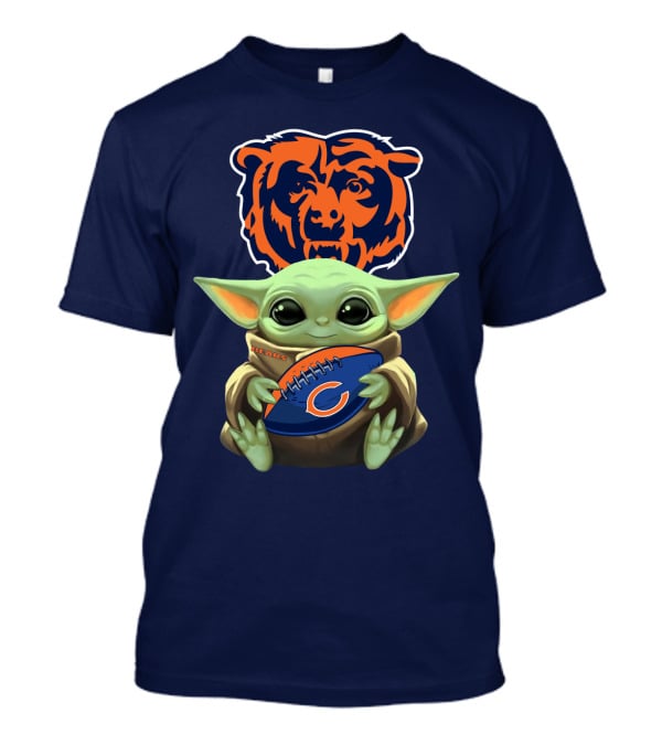 Chicago Bears Baby Yoda Football Fan T-Shirt